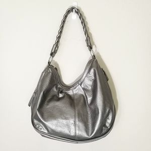 Hobo style shoulder bag silver